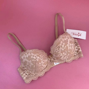 triumph黛安芬经典刺绣蕾丝性感小胸一排扣水袋聚拢文胸h16-089