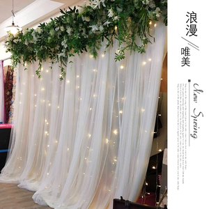 背景墙纱幔