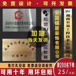 办公室钛金牌