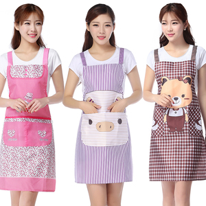 围裙双肩背带H肩带韩版公主女时尚卡通夏季薄防污厨房特价做饭