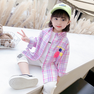 女宝宝春装2022新款衬衫韩版小童春季格子上衣2一3岁女童洋气衬衣