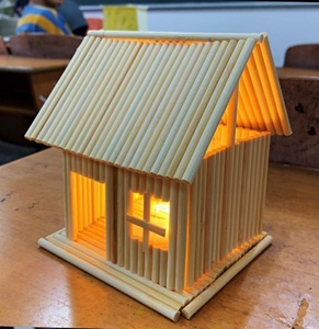 竹签一次性筷子diy手工制作房子模型创意工艺作品礼物材料包成