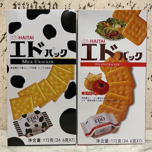 裸价特卖 韩国进口EDOpack番茄马铃薯味/牛奶饼干172g 下午茶点心