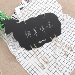 休息一天挂牌店家有事外出创意双面指示牌卡通可写字小黑板带绳