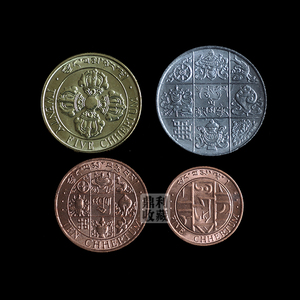 满30包邮 不丹全套4枚 亚洲外国硬币钱币 吉祥币 各国外币真币