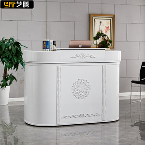 转角收银台弧形柜台欧式简约现代服装店小吧台店铺小型美容院前台