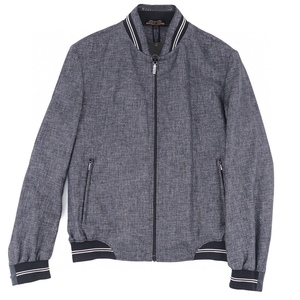 zilli泽利男士真丝羊毛混纺夹克蟒蛇皮洗细节男装春秋休闲外套