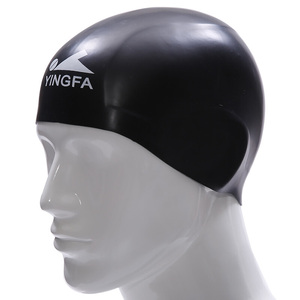 英发竞速型快速泳帽成人儿童游泳训练比赛防水护发弹力舒适钢盔帽