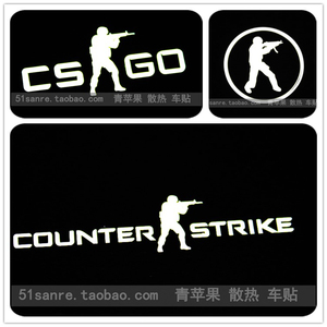 反恐精英 cs csgo logo 标志 手机笔记本平板超薄镍合金 金属贴