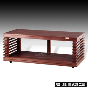 音悦汇典rs-2b日式双二层实木机架 音响机架 音响架器材架 功放架
