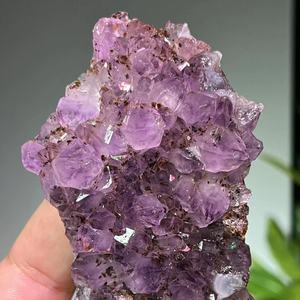 天然乌拉圭紫水晶洞摆件超七软糖紫发原石晶体居家装饰标本收藏品
