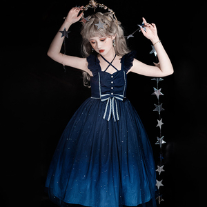 繁海之星原创洛丽塔连衣裙日常夏季软妹lo裙吊带星空lolita公主裙