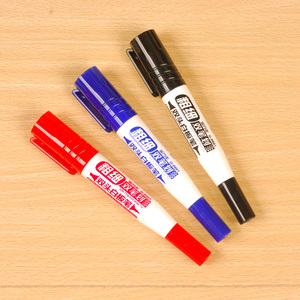 10支包邮 金万年g-0601双头粗细划白板笔可擦4mm斜头和2mm圆头