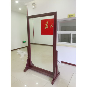 顺丰包邮实木框架军容镜部队学校单位大厅落地全身警容风纪穿衣镜
