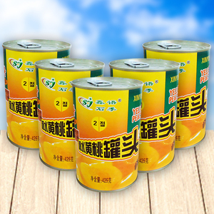 鑫语石季糖水黄桃罐头425g砀山特产多汁对开休闲即食水果捞