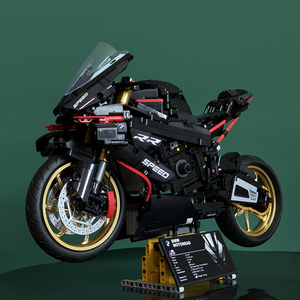 乐高moc宝马摩托车积木大型杜卡迪川崎机车男孩拼装玩具模型