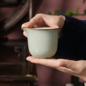 景德镇主人杯茶杯单杯品茗杯柴烧纯手工个人专用170ml青瓷公道杯