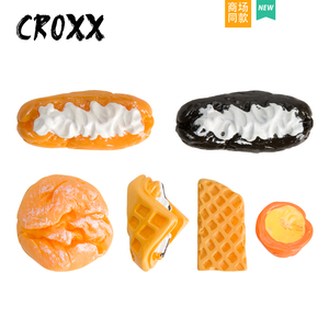 CROXX 仿真食玩面包饼干洞洞鞋配饰鞋花crocs智多星装饰扣微缩食