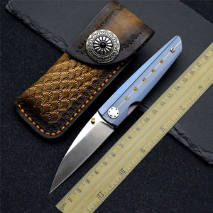 正品m390折刀 钛合金户外便携折叠刀车载防身edc超锋利口袋小刀具