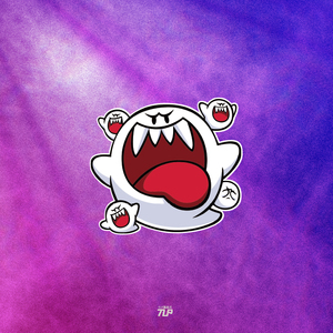 tlp反光车贴 马里奥弹珠台big boo大鬼鬼王q版笔记本贴行李箱贴纸