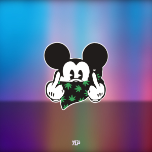 tlp反光车贴 蒙面中指米老鼠米奇micky卡通贴纸行李箱幼儿园贴纸