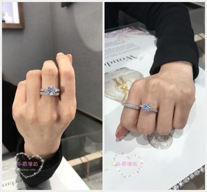 香港专柜代购 西班牙皇室珠宝arte/艾尔蒂 一克拉3种戴法套戒戒指