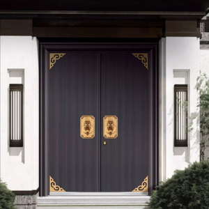 别墅大门轻奢铸铝双开门不锈钢子母门对开门中式庭院铜门锌合金门