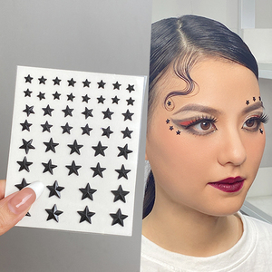 化妆贴脸饰品星星贴纸儿童舞台妆脸贴五角星饰品街舞化妆脸部亮片