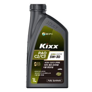 加德士 Kixx PAO韩版GS绿桶全合成机油5W-30 40韩国本土C3-16标准