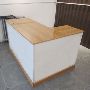 转角l型收银台简约现代小型超市服装店便利母婴店美容院拐角吧台