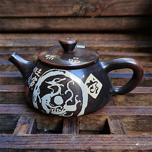 云南建水紫陶陈绍康老先生原矿老泥料中式复古石瓢西施纯手工茶壶