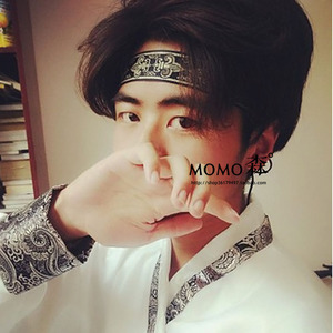 男士洗脸束发带运动外带潮男篮球吸汗古风汉服弹力头巾发箍抹额