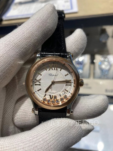 香港直播代购 萧邦快乐钻石手表7钻happy sport女表 278559-6001