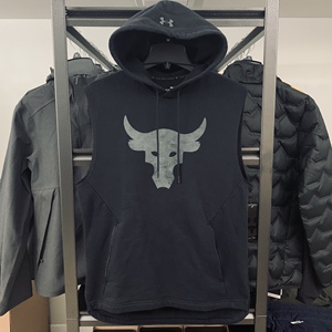 峰哥美国代购 安德玛 男士牛头系列无袖帽衫休闲运动原签价65美金