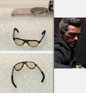 1/6 ht hottoys 钢铁侠3 tony潜行装版 机械师 修理工托尼 眼镜
