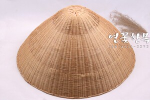 韩国进口朝鲜古代草帽男士斗笠防嗮防雨遮阳帽舞台道具帽子p02633