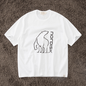 soda现货nordisk apparel 角雉鸟类北极熊动物印花短袖t恤 22ss