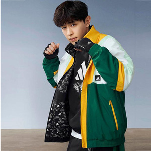 adidas阿迪达斯新款邓伦同款男双面穿拼接夹克外套女 gm4444