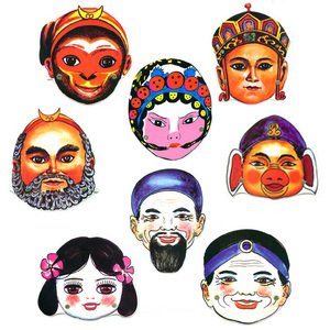 孙悟空三打白骨精幼儿园儿童角色扮演课本剧故事表演道具头饰面具