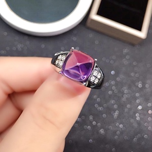 紫宝石戒指男