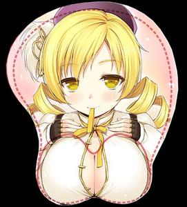 3d立体动漫美女二次元欧派鼠标垫胸护腕硅胶 魔法少女小圆 巴麻美