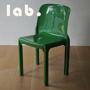 labology|意大利 中古家具 artemide selene7 绿色塑料餐椅 餐厅