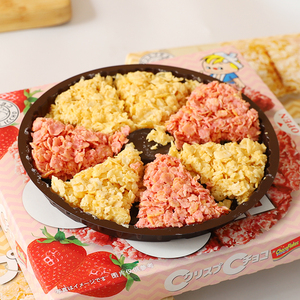 日本进口 日清可可味脆派草莓味白巧克力风味代餐即食干脆饼干44g