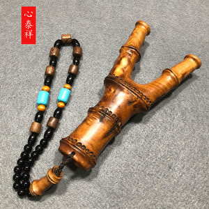 太行崖柏造型弹弓料原木陈化雕刻扭曲diy随型手把件天然树枝根雕