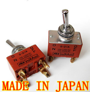 进口日本 nikkai/NKK S-21A 15A 125/250VAC 电源拨动开关