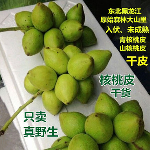 东北青核桃皮山核桃皮入伏外皮青皮干250g未成熟泡水野生可打粉纯