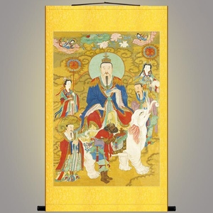 东华帝君画像 东王公扶桑大帝神像画 水陆画绢布卷轴挂画来图定制