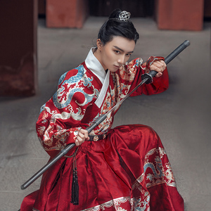 明制汉服男飞鱼服圆领