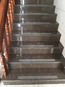 贺州地区印度红大理石门槛过门石工厂办公大楼楼梯踏步侧板拉槽