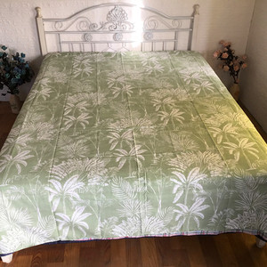 外贸全棉贡缎花色床单180*230厘米纯棉田园花卉薄软睡单单人床单